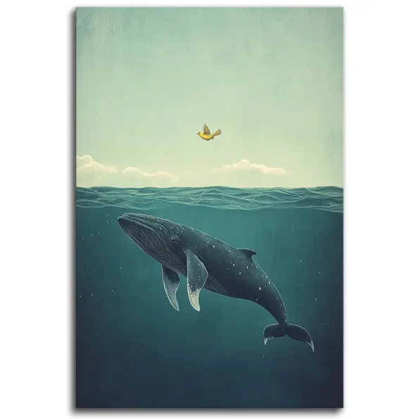 Whale Meets Tiny Bird