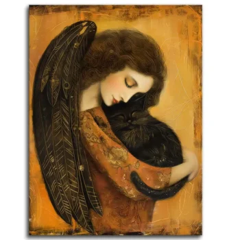 Angelic Cat Embrace