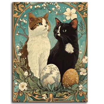 Cats and Easter Eggs