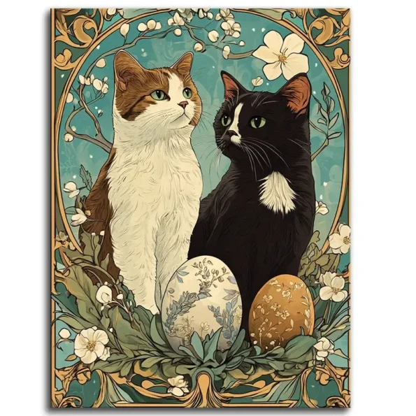 Cats and Easter Eggs
