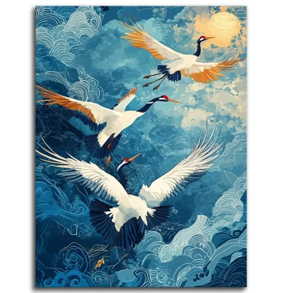 Cranes Dance in Light
