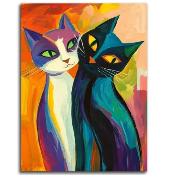 Feline Love in Color