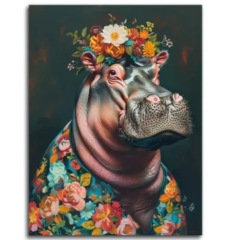 Floral Funk Hippo