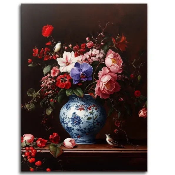 Floral Symphony in Blue