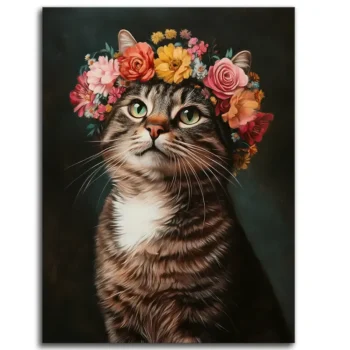 Flower Crown Cat