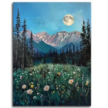 Moonlit Floral Dreams