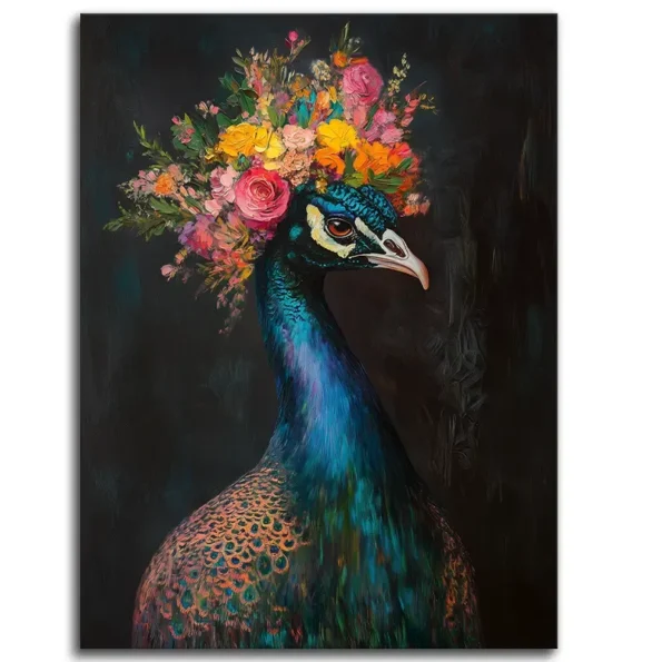 Peacock's Floral Crown