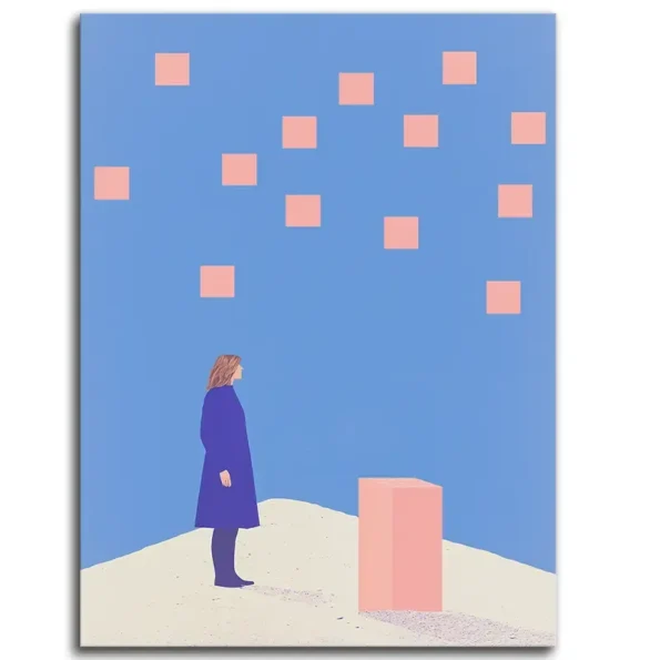 Pink Squares, Blue Skies