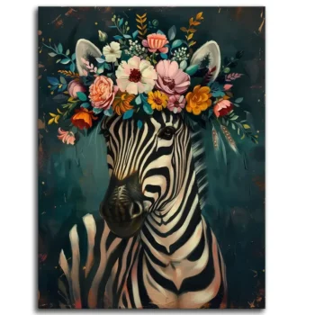 Zebra's Flower Crown