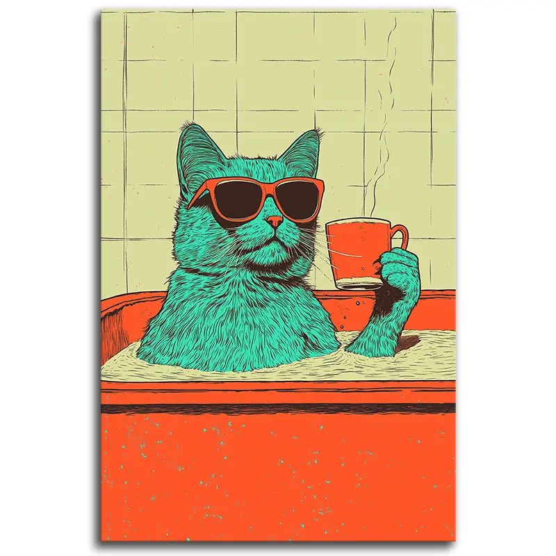 Bath Time Cool Cat