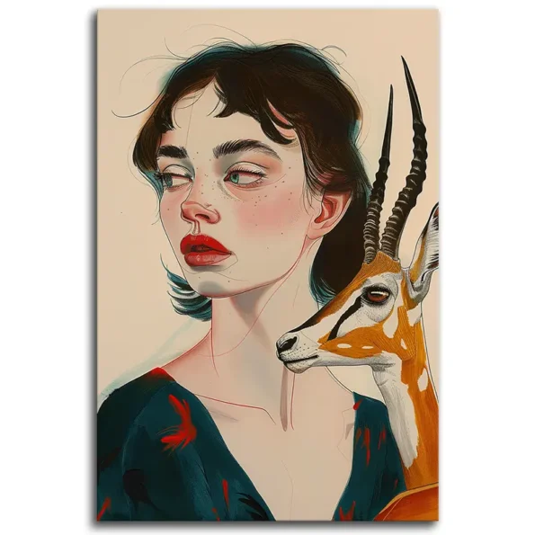 Girl and Gazelle