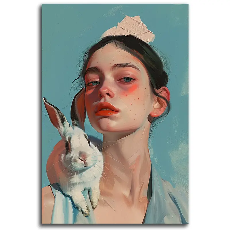Just a Girl and Her Rabbit