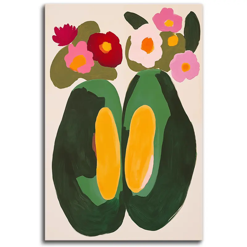 Two Green Vases