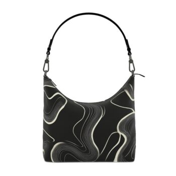 Black Italian Leather Hobo Bag