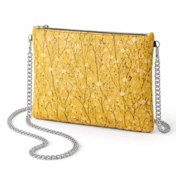 Crossbody Bag With Chain silver -checked