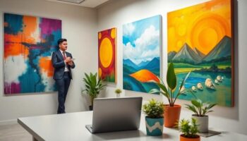 canvas art transforms workspaces aesthetically