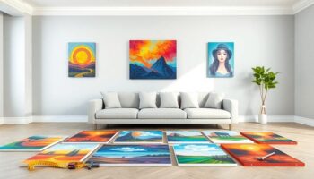 gallery wall canvas arrangement tips